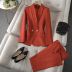 Adrienne Bordeaux | Dames Blazer & Pantalon Set Luxe Damespak