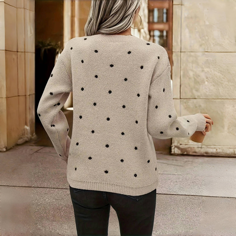 Marisol Vega | Soft Knit Polka Dot Sweater