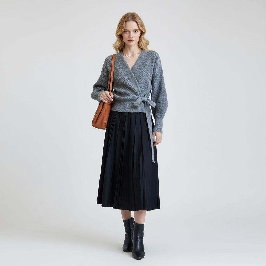 Olivia Bennett | Luxe wikkelgebreide top | Voel je vrouwelijk, zelfverzekerd en moeiteloos elegant