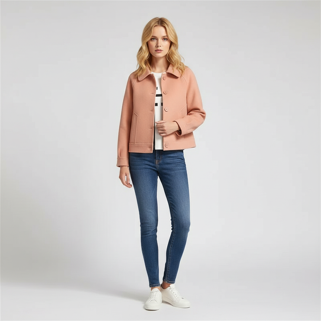 Madison Harper | Crème wolblend jacket | Omhuld in zachte luxe voel jij je moeiteloos stijlvol