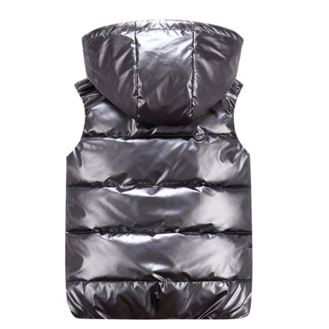 Ava Reynolds | Glanzende Puffer Gilet | Statement-stijl die warmte en kracht uitstraalt