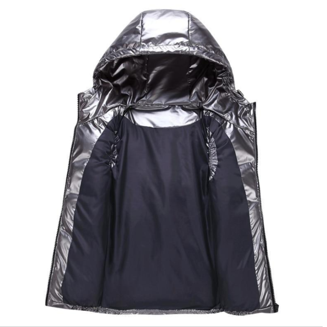 Ava Reynolds | Glanzende Puffer Gilet | Statement-stijl die warmte en kracht uitstraalt