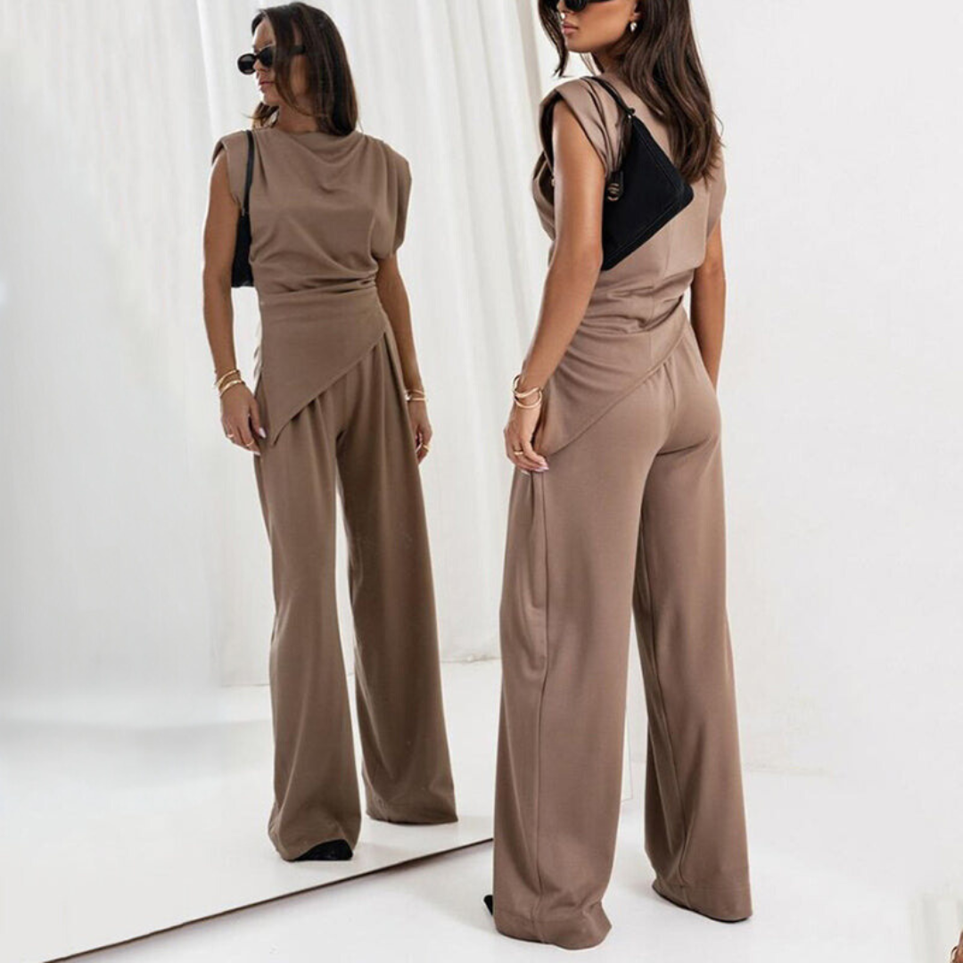 Natasha | Modern Draped Two-Piece Set