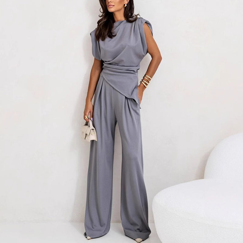 Natasha | Modern Draped Two-Piece Set