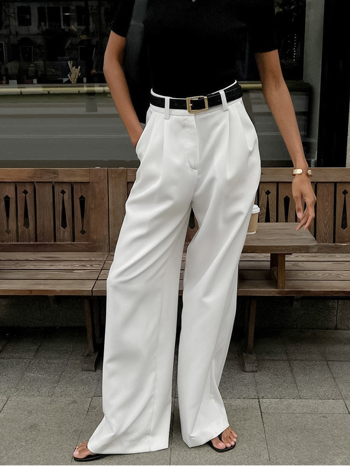 Sophia Reynolds | Tailored Wide Leg Trousers | Tijdloze elegantie met een moderne, krachtige uitstraling