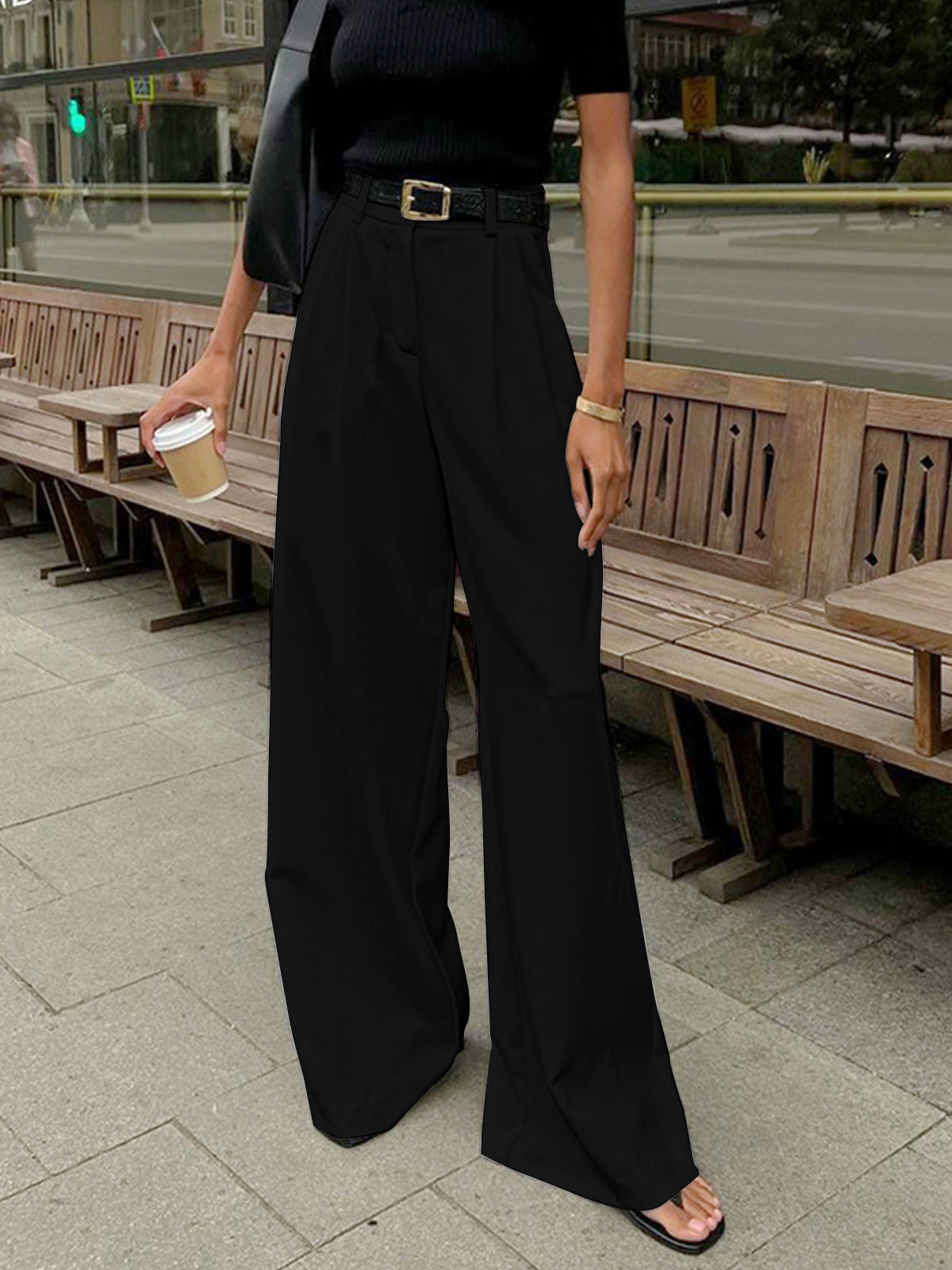 Sophia Reynolds | Tailored Wide Leg Trousers | Tijdloze elegantie met een moderne, krachtige uitstraling