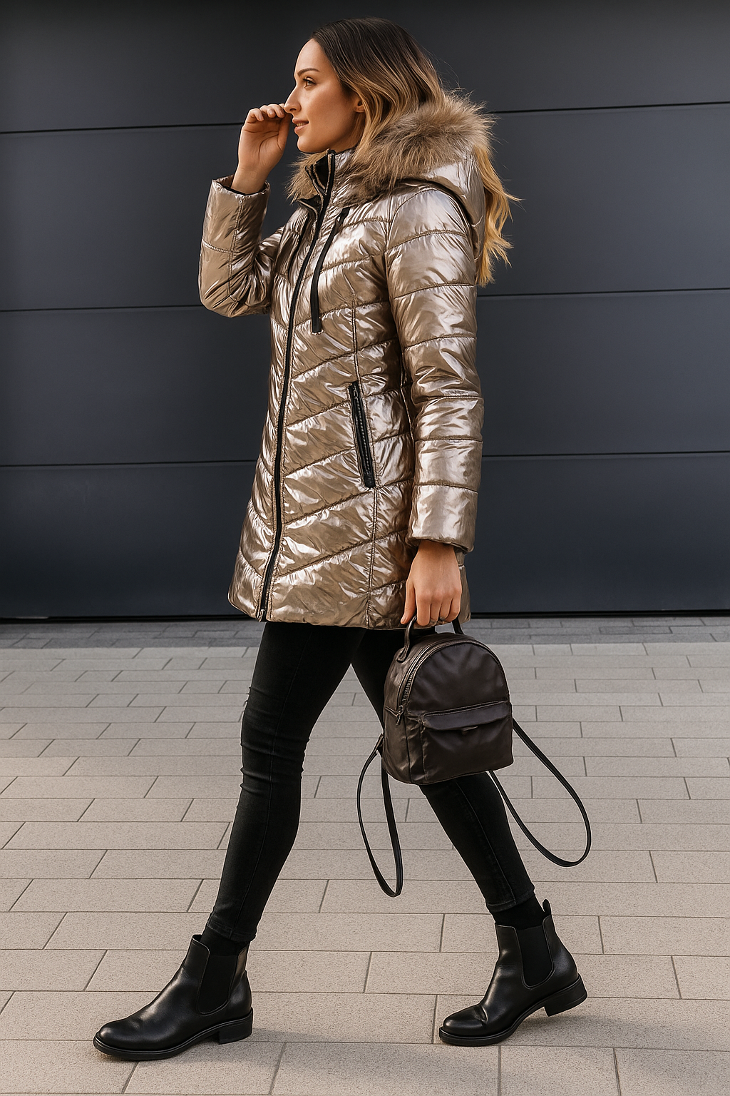 Felicity | Luxe Glans Quilted Winter Coat