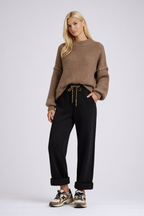 Sarah | Zachte Lounge Broek met Omslag