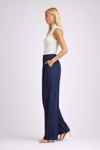 Sharina | Pinstripe Wide Leg Pantalon