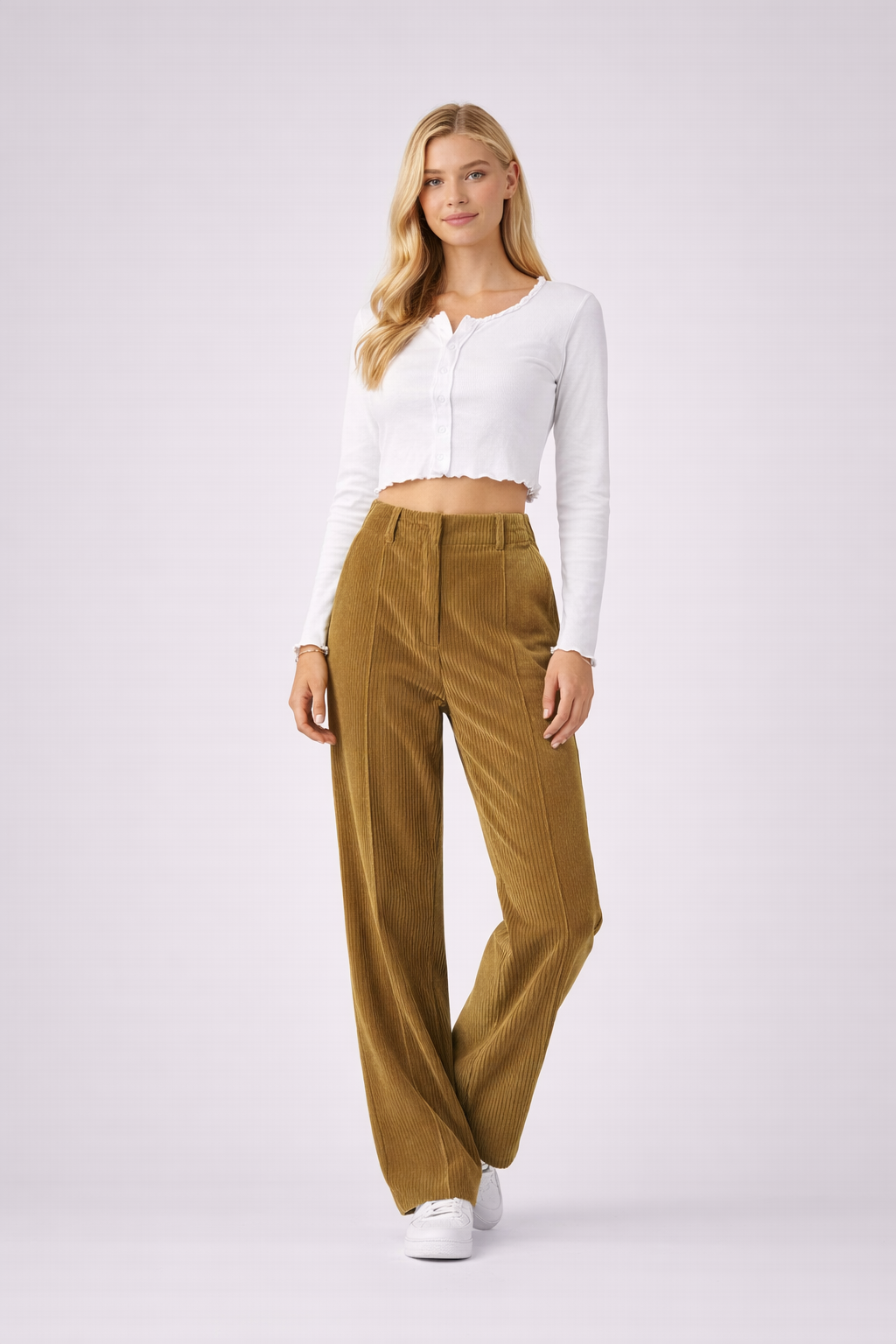 Riley | Corduroy Straight Leg Broek
