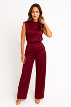 Elara | Satijnlook Wide Leg Jumpsuit
