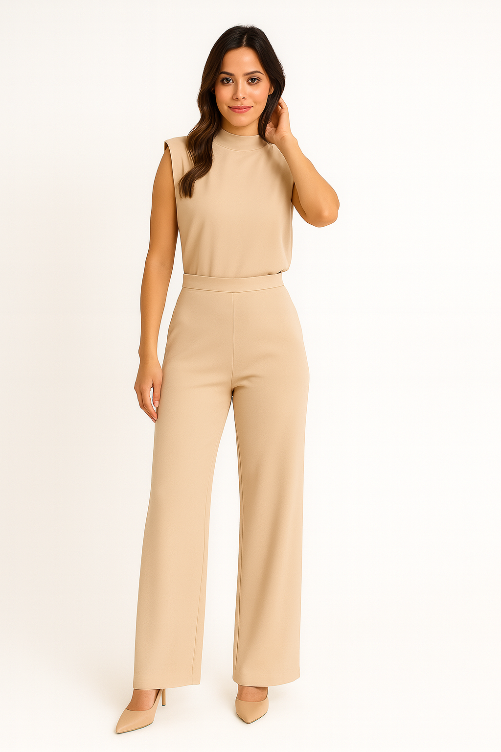 Elara | Satijnlook Wide Leg Jumpsuit