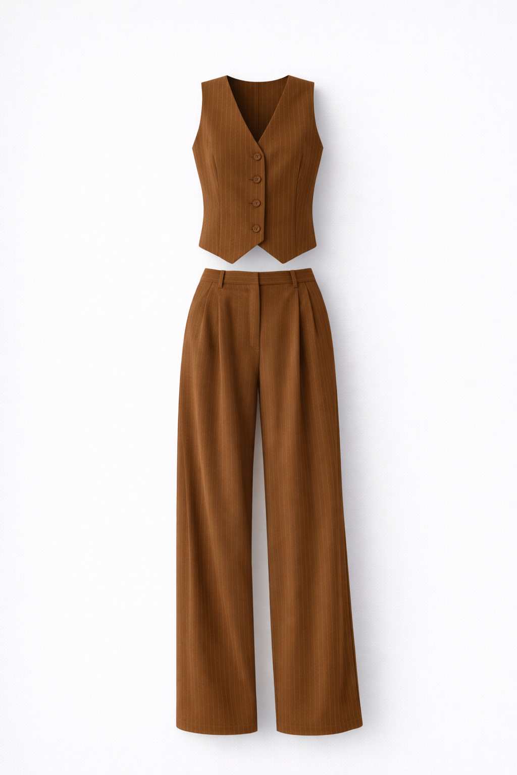 Andrella | Modern Tailored Pinstripe Two-Piece Set