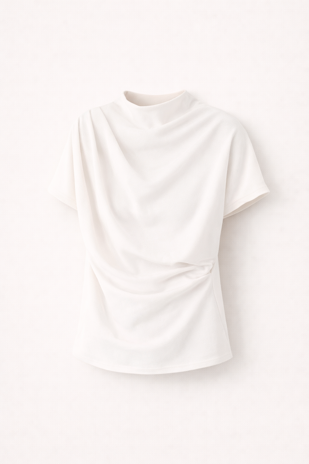 Elindra | Draped Elegance Top | Tijdloos minimalisme in wit