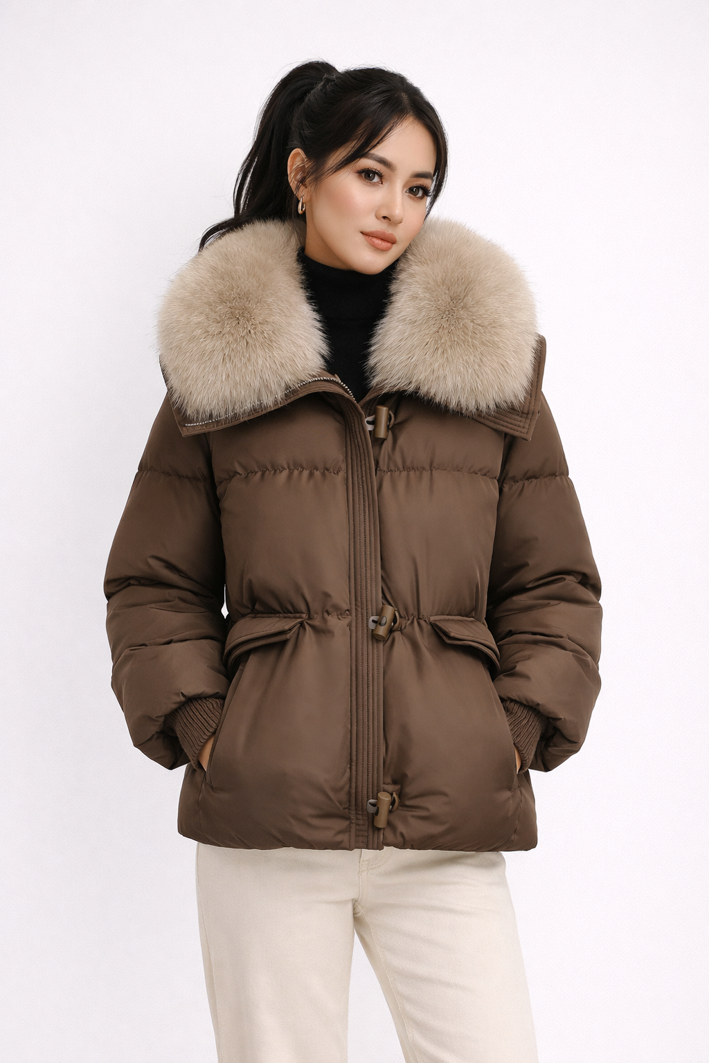 Amira Delacroix | Winter – Luxe Faux Fur Collar Puffer Jacket
