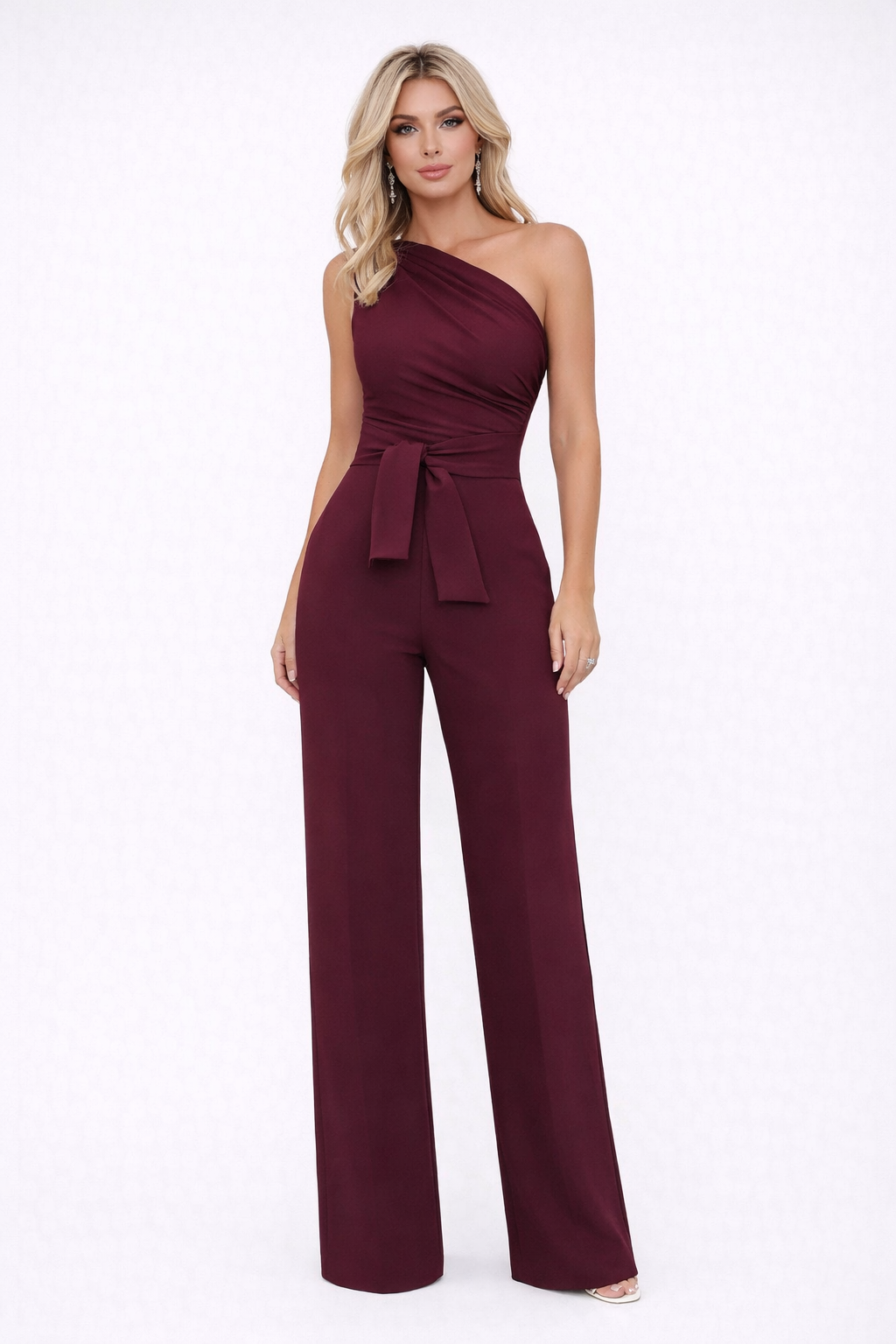 Serena Valmont | Elegante One-Shoulder Tailored Jumpsuit