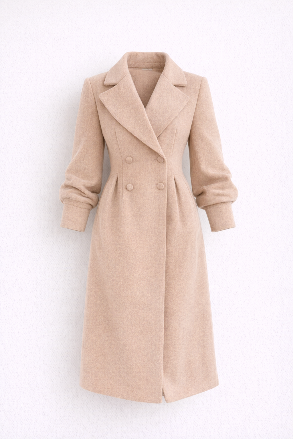 Ayana | Sculpted Wool Blend Long Coat