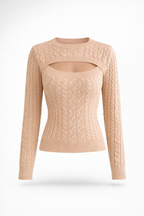 Luciana Moretti | Herfst/Winter – Zachte Knitfeel – Cut-Out Cable Top