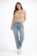 Luciana Moretti | Herfst/Winter – Zachte Knitfeel – Cut-Out Cable Top