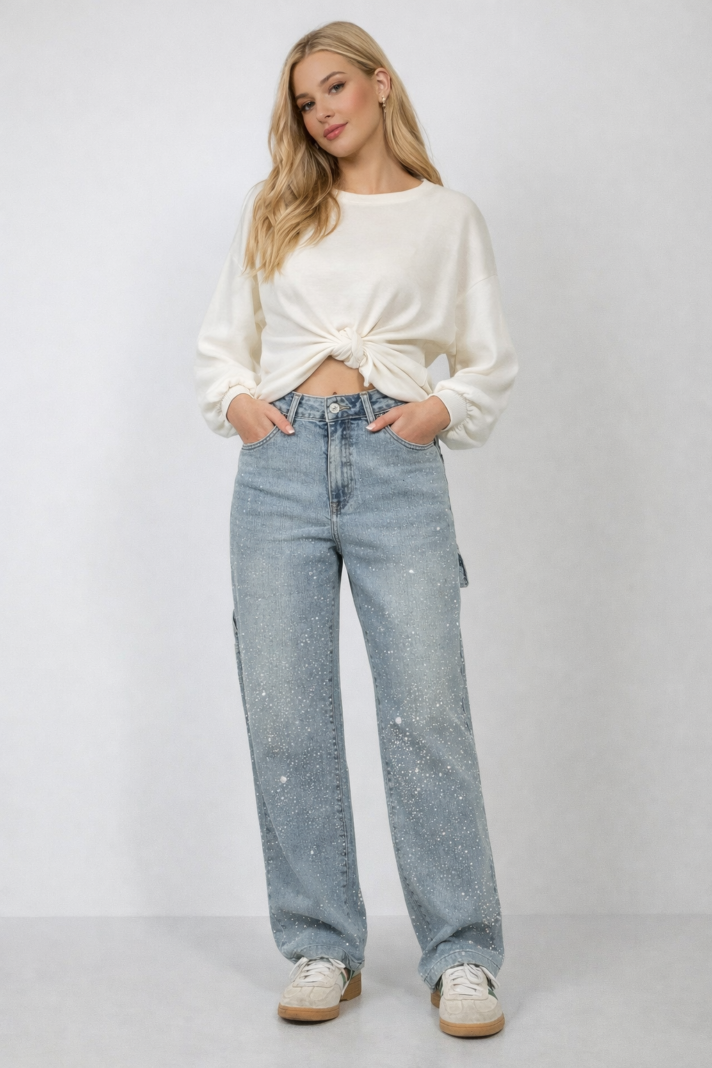 Alessia Romano | All Season – Vintage Denimfeel – Crystal Straight Jeans