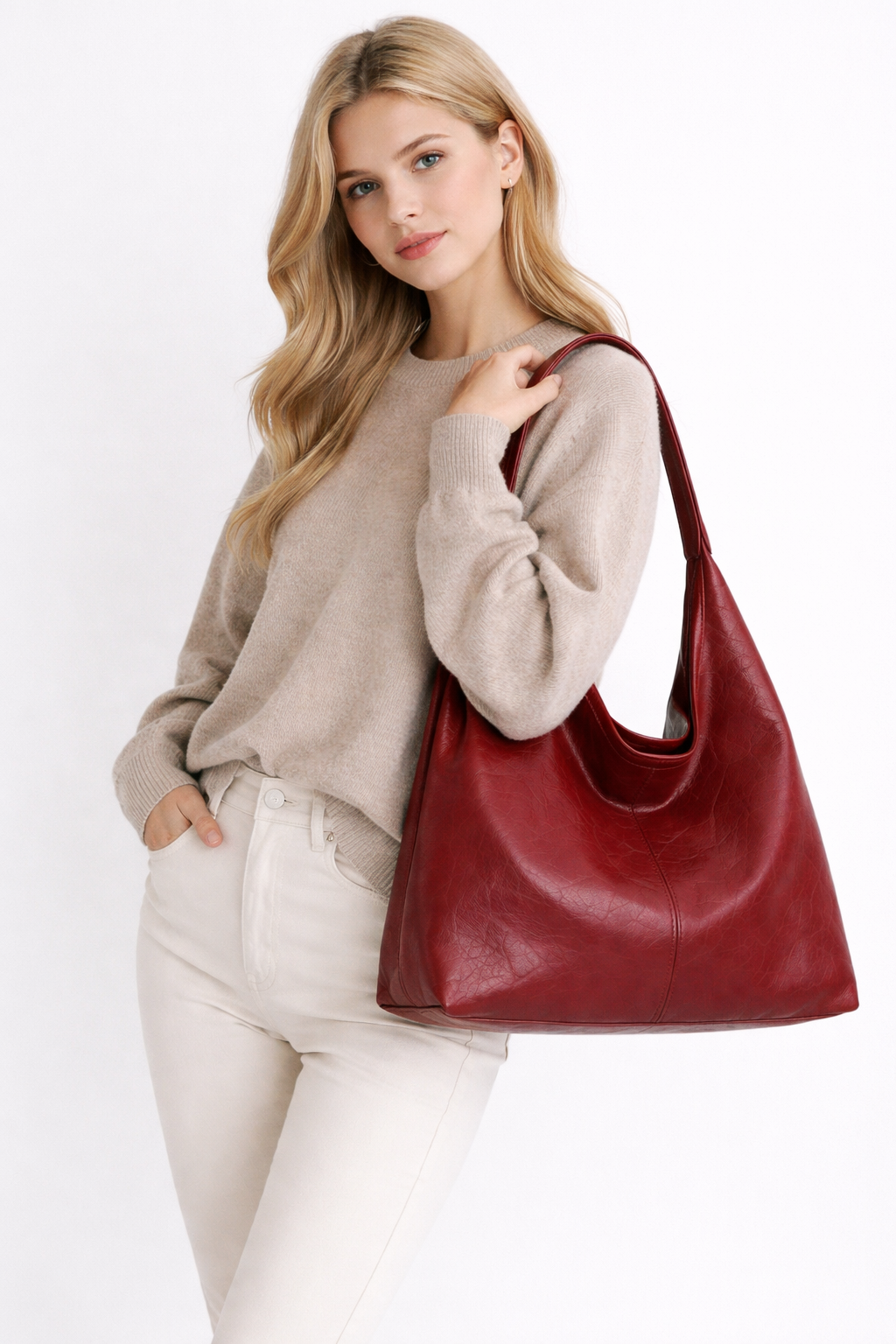 Elara Montclair | Luxe Schoudertas in Vintage Leerlook