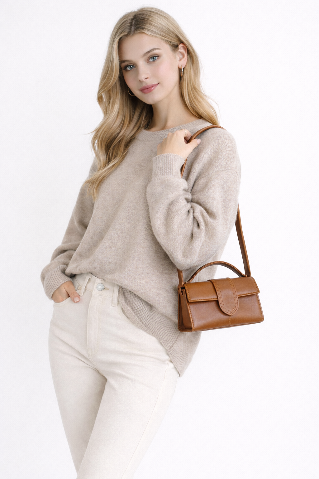Aurelia Beaumont | Elegante Mini Handtas in Cognac