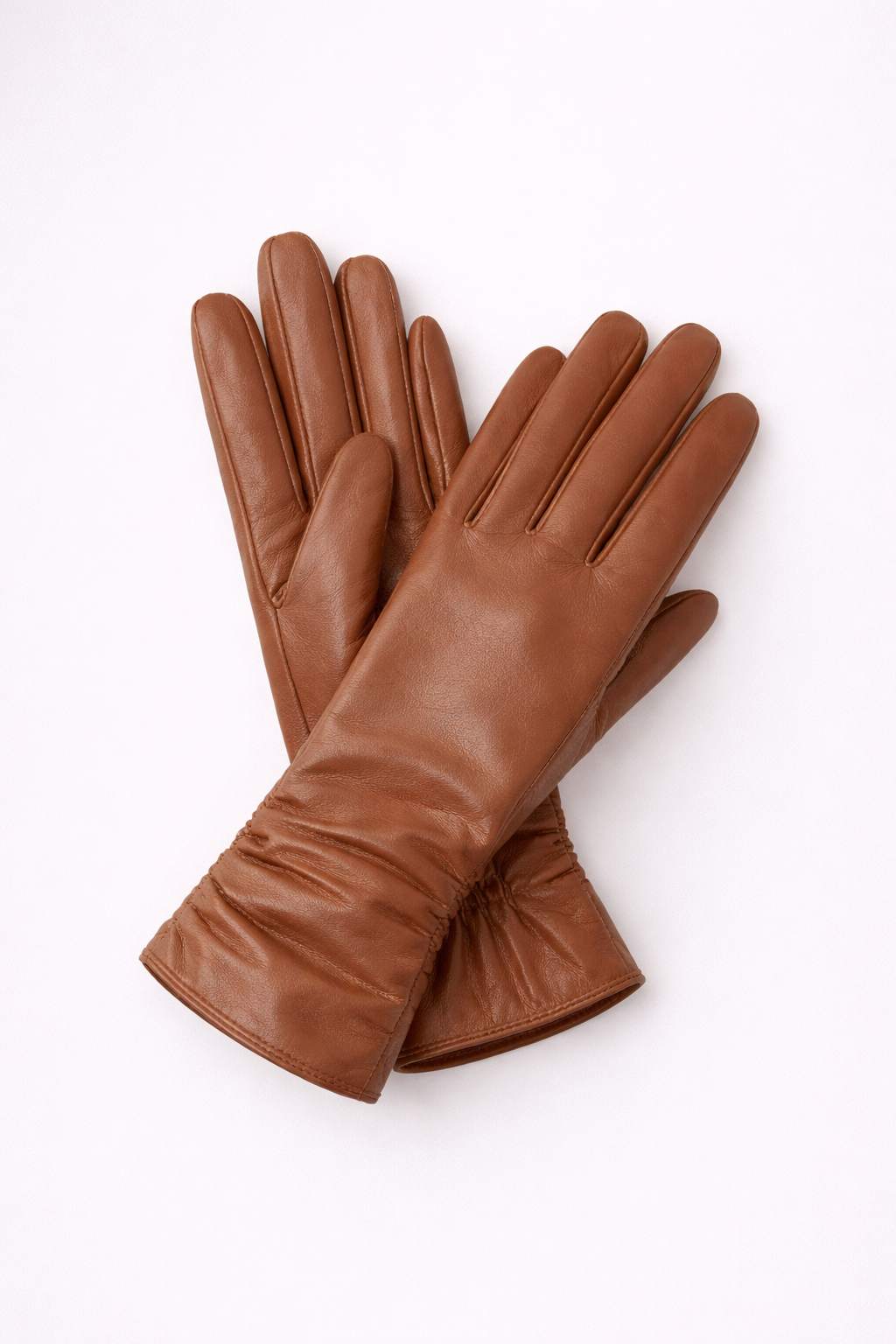 Elise Moreau | Luxe Leren Handschoenen in Cognac