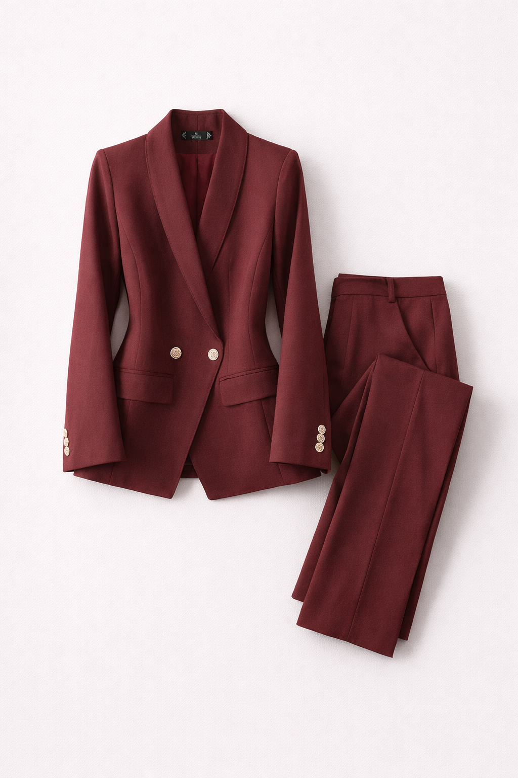 Adrienne Bordeaux | Dames Blazer & Pantalon Set Luxe Damespak