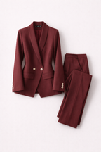 Adrienne Bordeaux | Dames Blazer & Pantalon Set Luxe Damespak