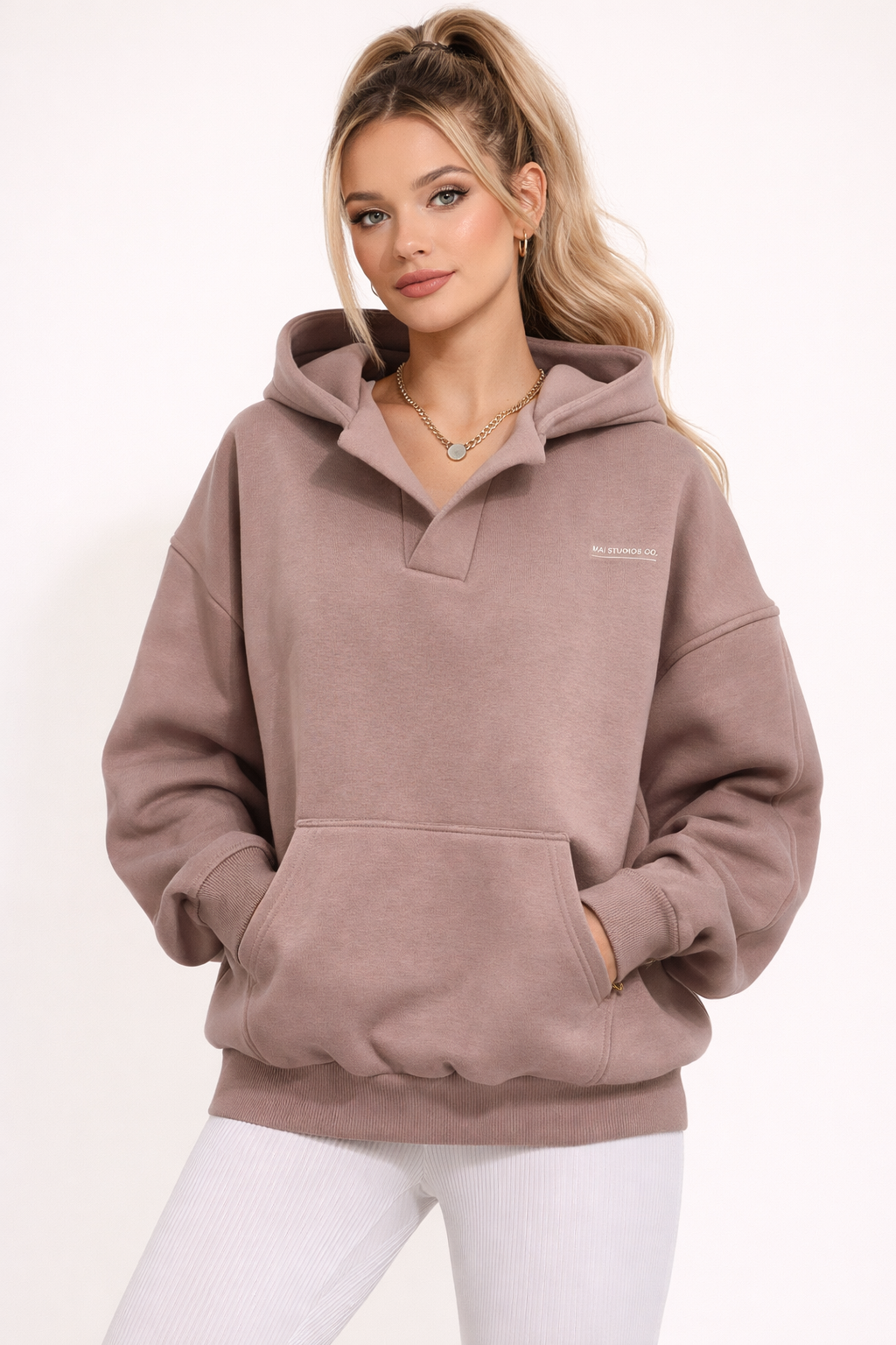Freja Andersson | Relaxed Hoodie met Zachte Structuur