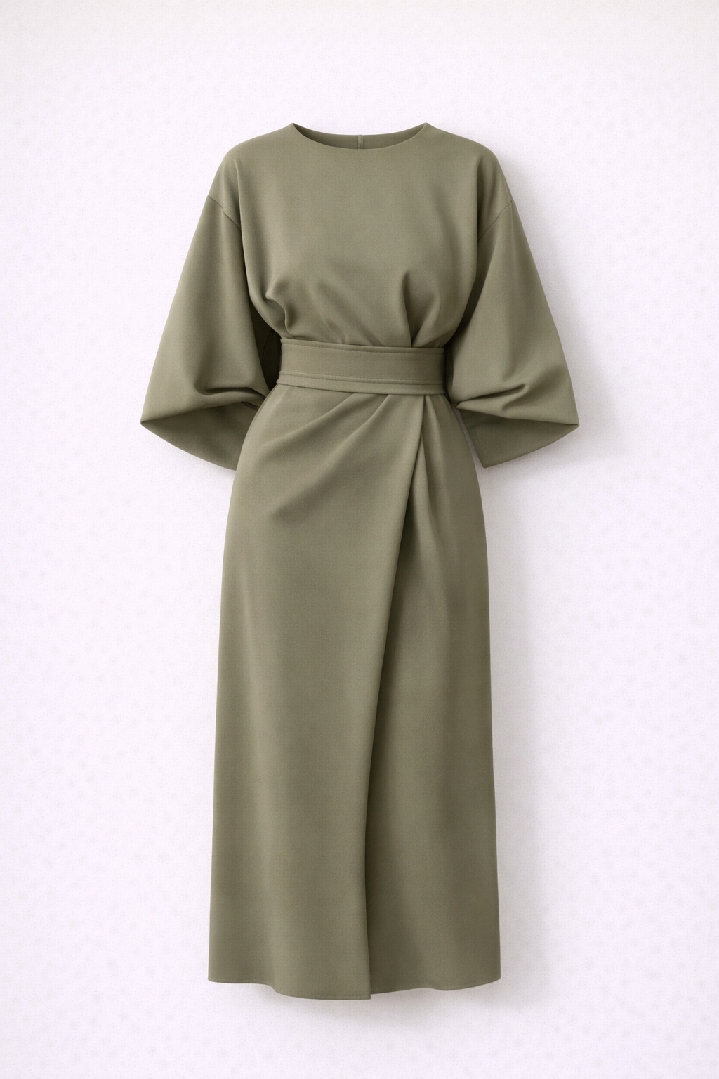 Avery Collins | Elegante Midi Jurk met Kimonomouwen