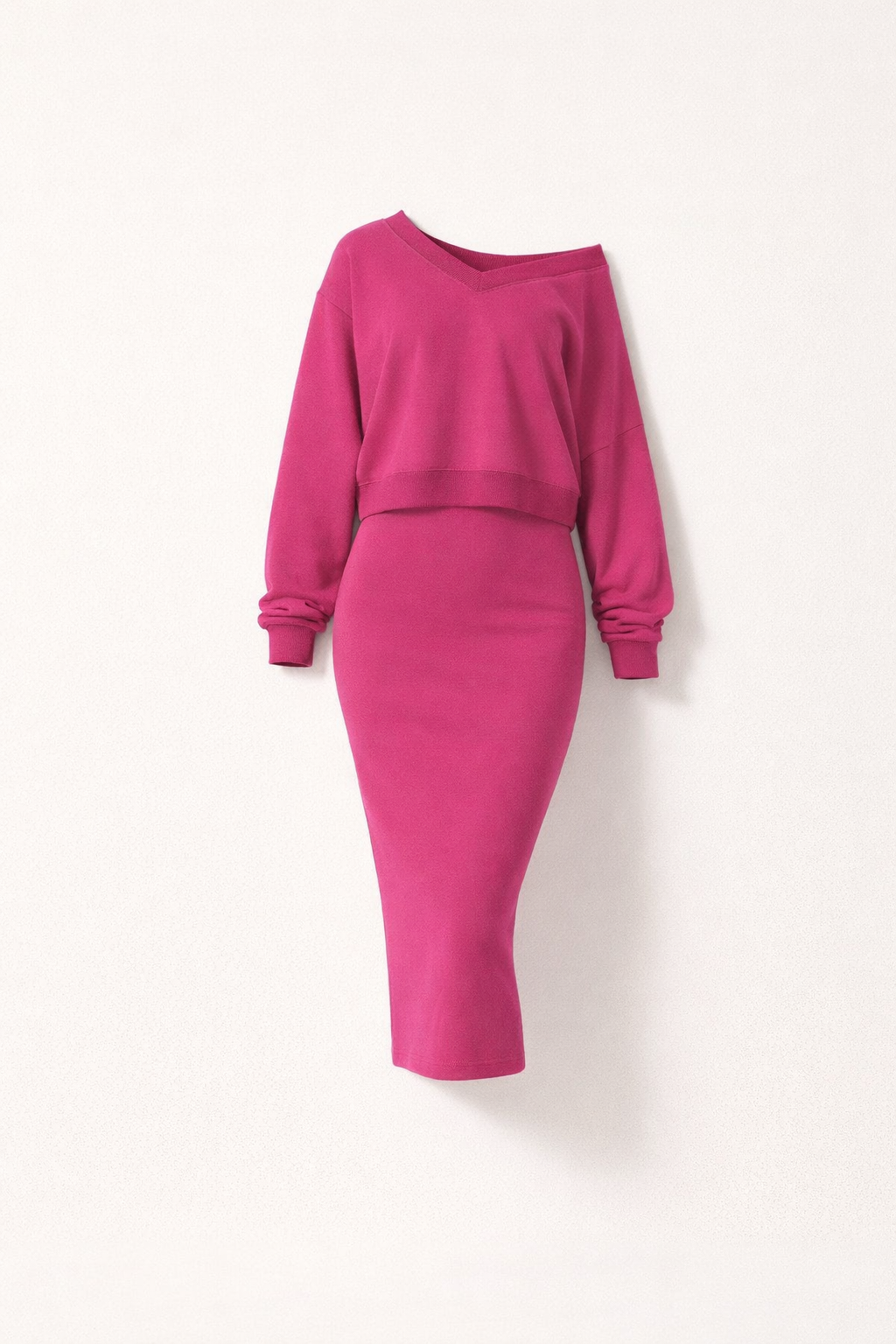 Camila Rodríguez | Zachte Elegante Off-Shoulder Midi Dress