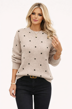 Marisol Vega | Soft Knit Polka Dot Sweater