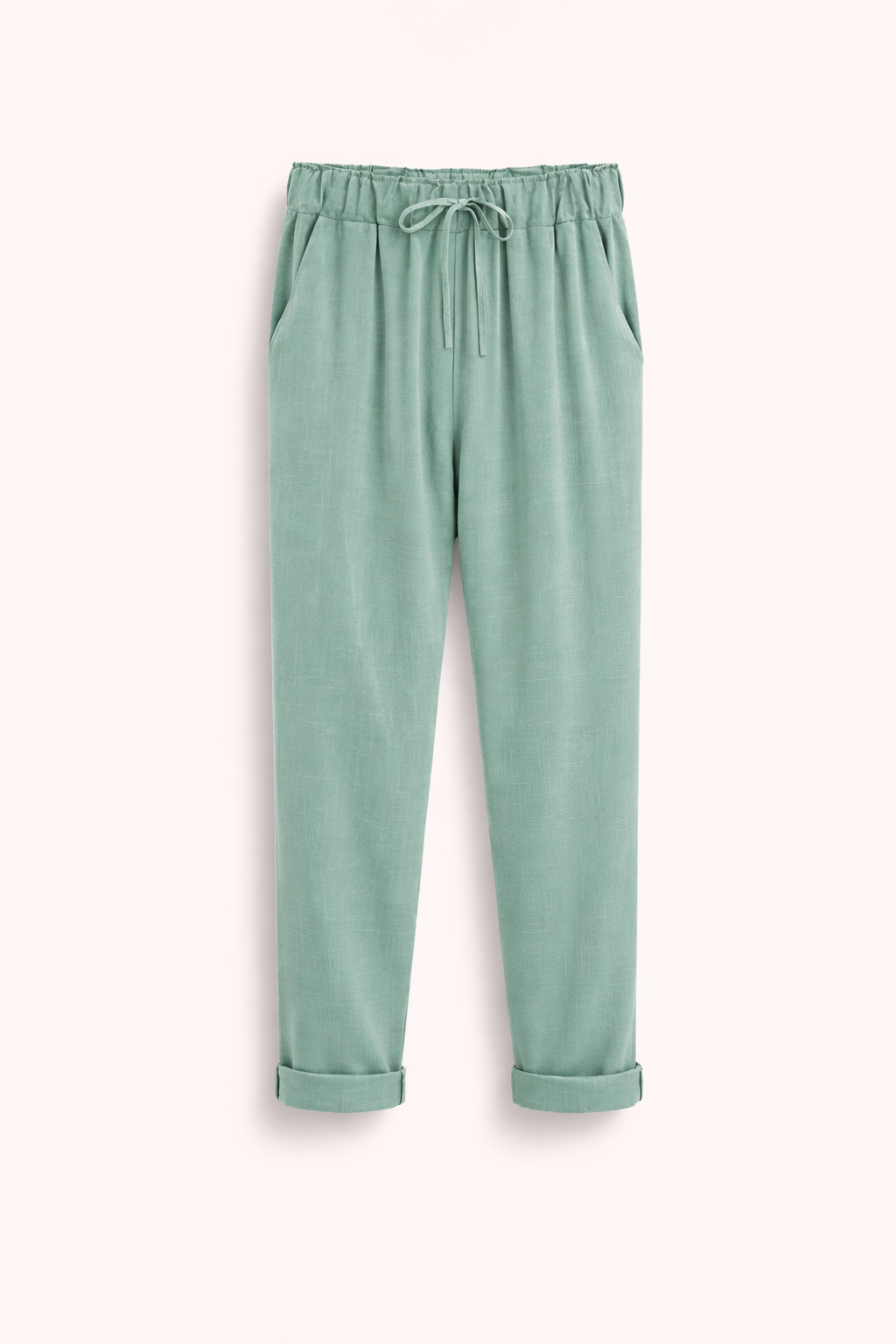 Yvette | Zomer Linnen Look Dames Broek met Trekkoord