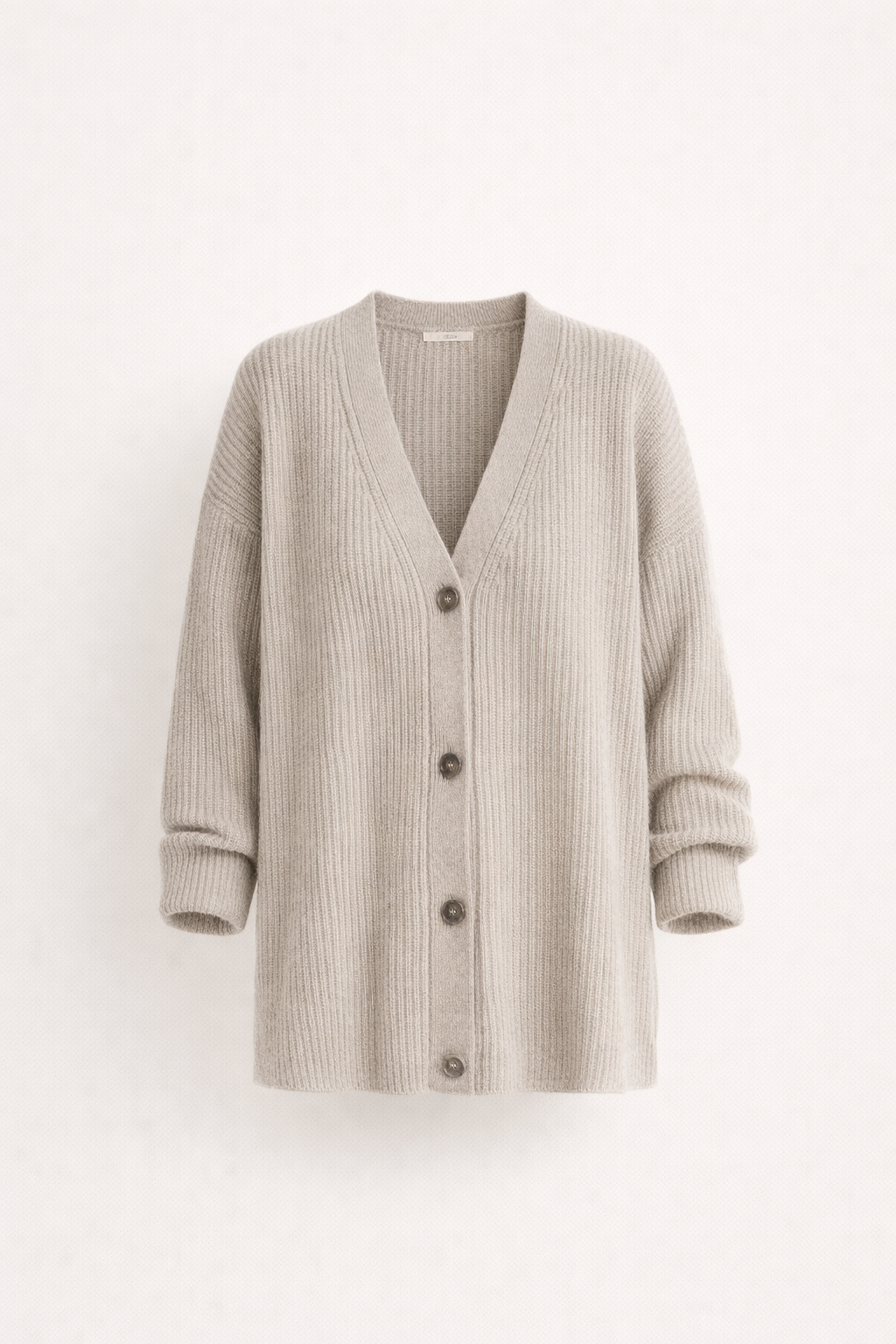 Emily Harrison | Relaxed Ribbed Button Cardigan
