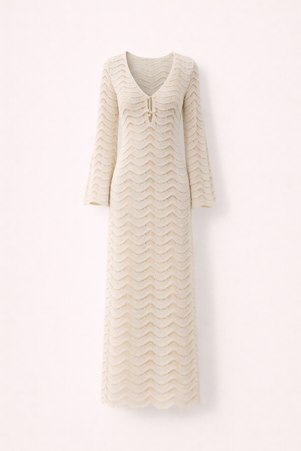 Emily Parker | Gehaakte maxi jurk | Jij voelt je moeiteloos elegant en vrij