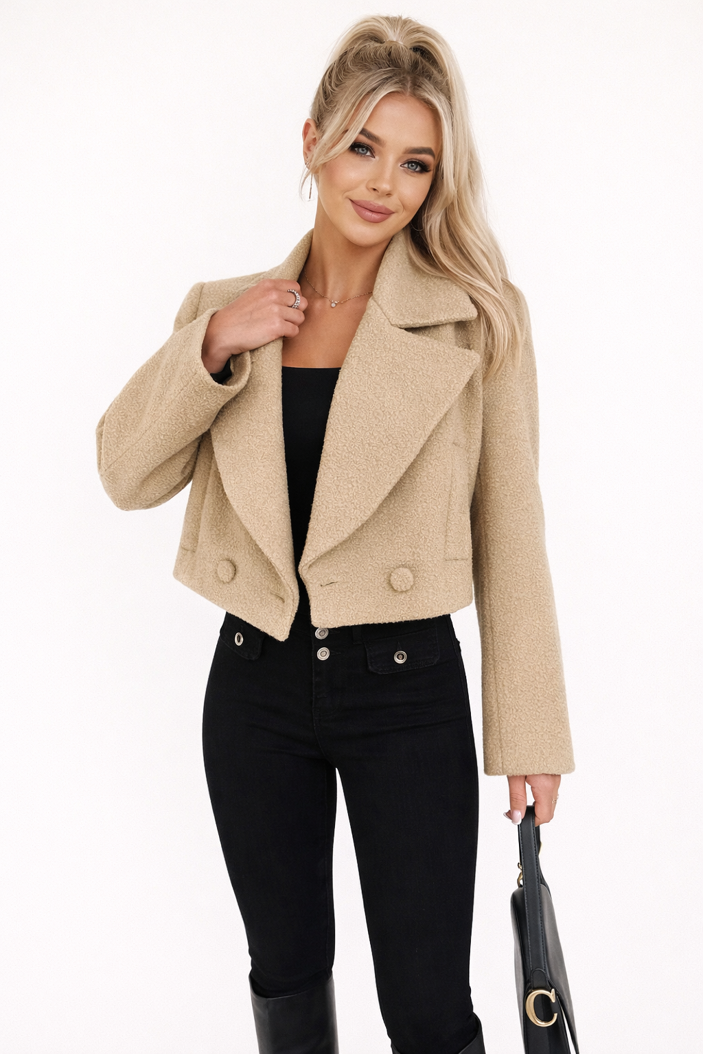 Zahra El-Mansouri | Cropped Bouclé Woollook Jacket