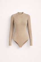 Anahera Moemoea | Ribbed Button Sleeve Bodysuit