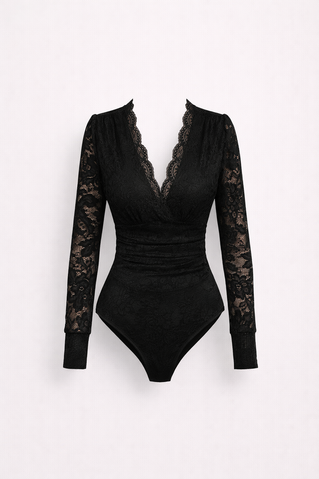 Renata Silva | Lace Wrap V-Neck Bodysuit