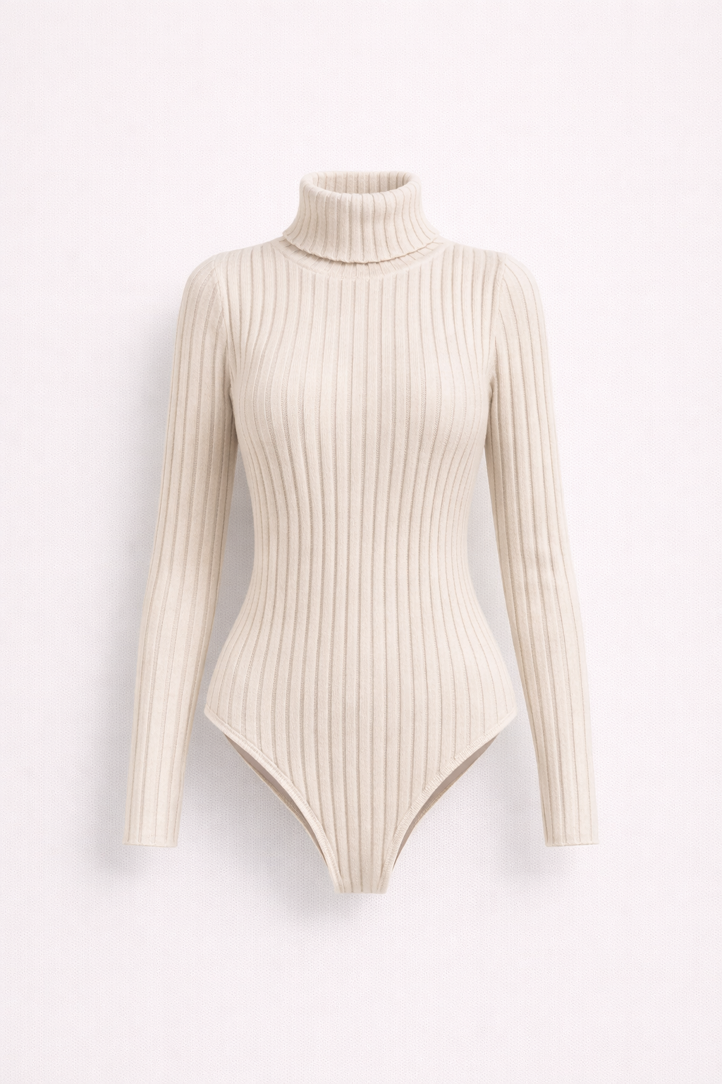 Isabella Moreno | Ribbed Turtleneck Knit Bodysuit