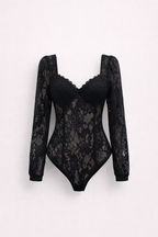 Freja Lindström | Lace Long Sleeve Sculpting Bodysuit