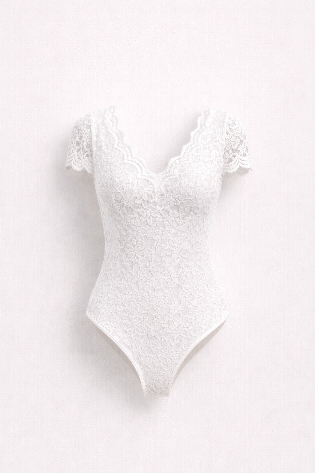 Astrid Nyholm | White Lace Short Sleeve Bodysuit