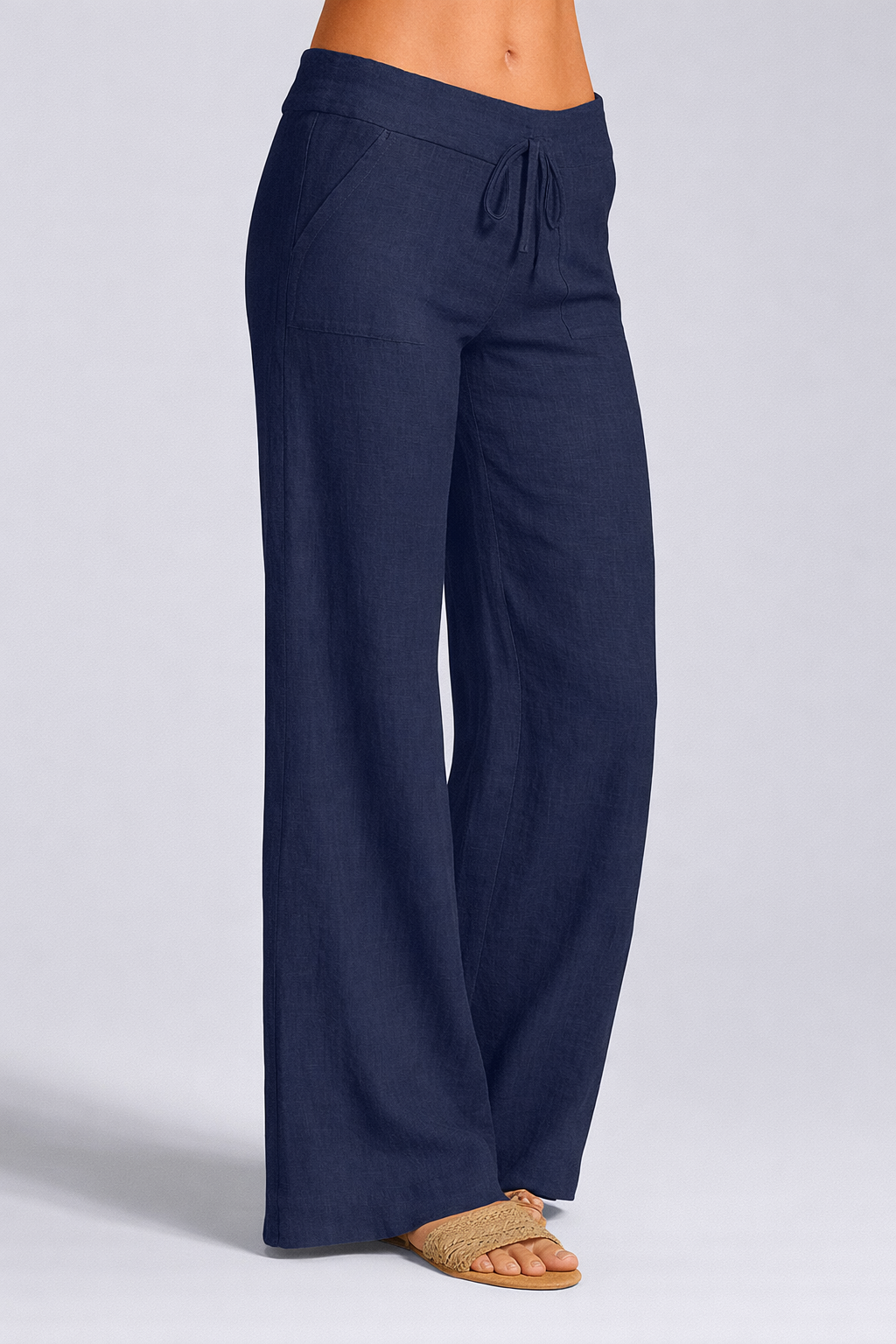 Christa | Zomerse Linnenmix Wide Leg Broek