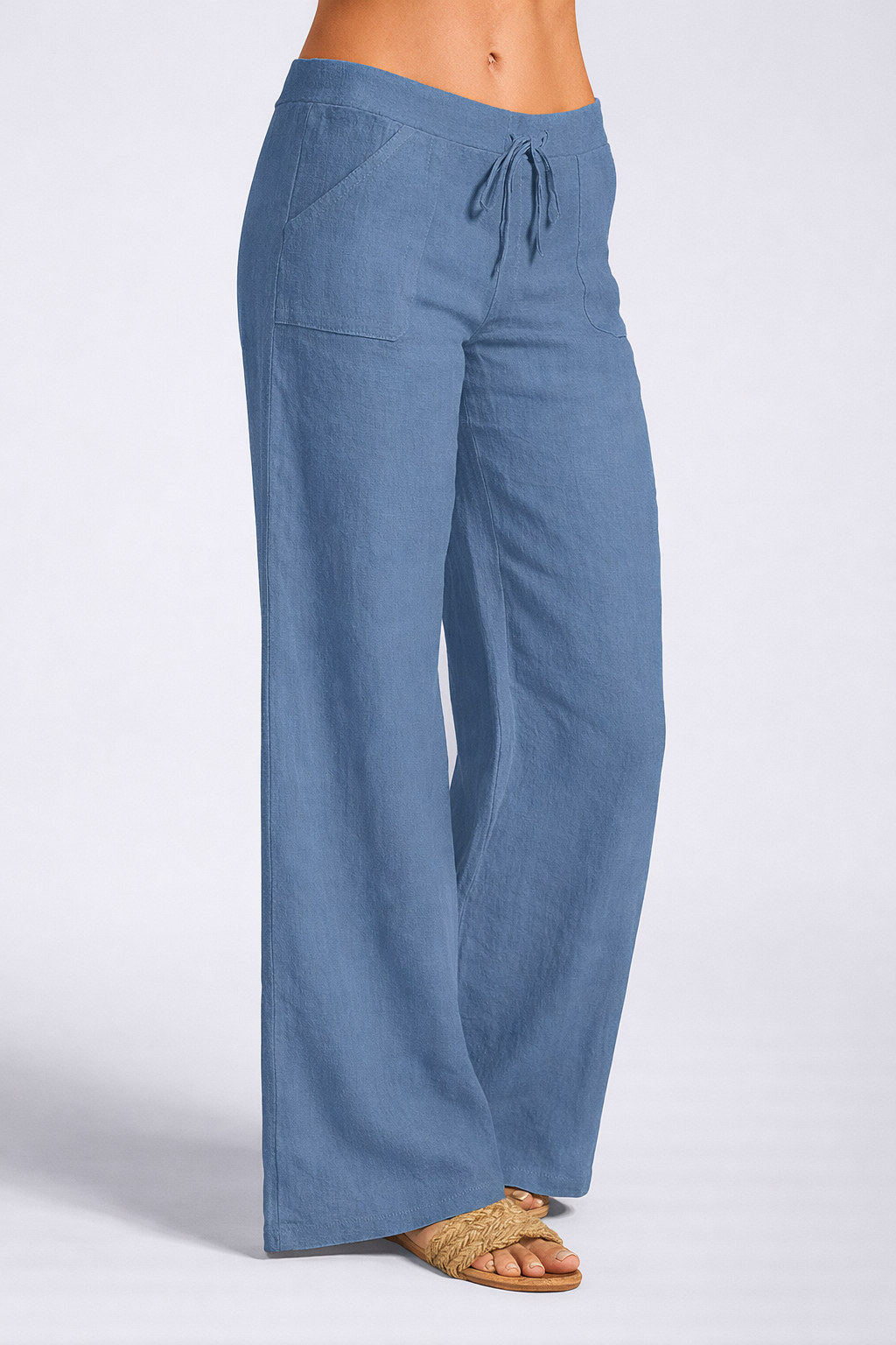 Christa | Zomerse Linnenmix Wide Leg Broek