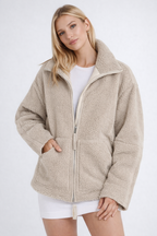 Amara | Herfst/Winter – Zachte Wolblend – Oversized Fleece Jacket
