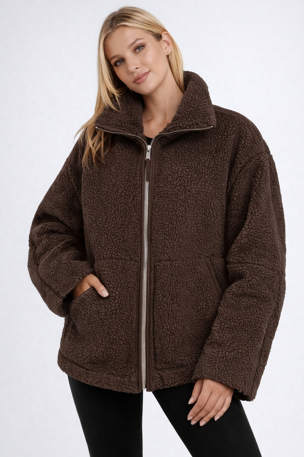 Amara | Herfst/Winter – Zachte Wolblend – Oversized Fleece Jacket