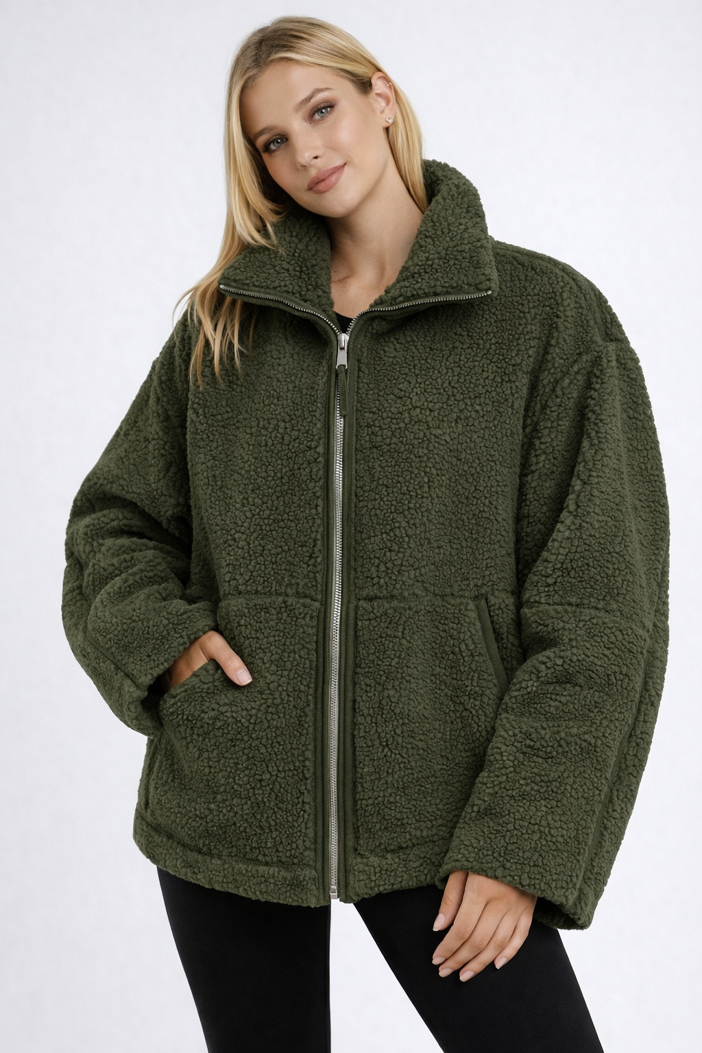 Amara | Herfst/Winter – Zachte Wolblend – Oversized Fleece Jacket