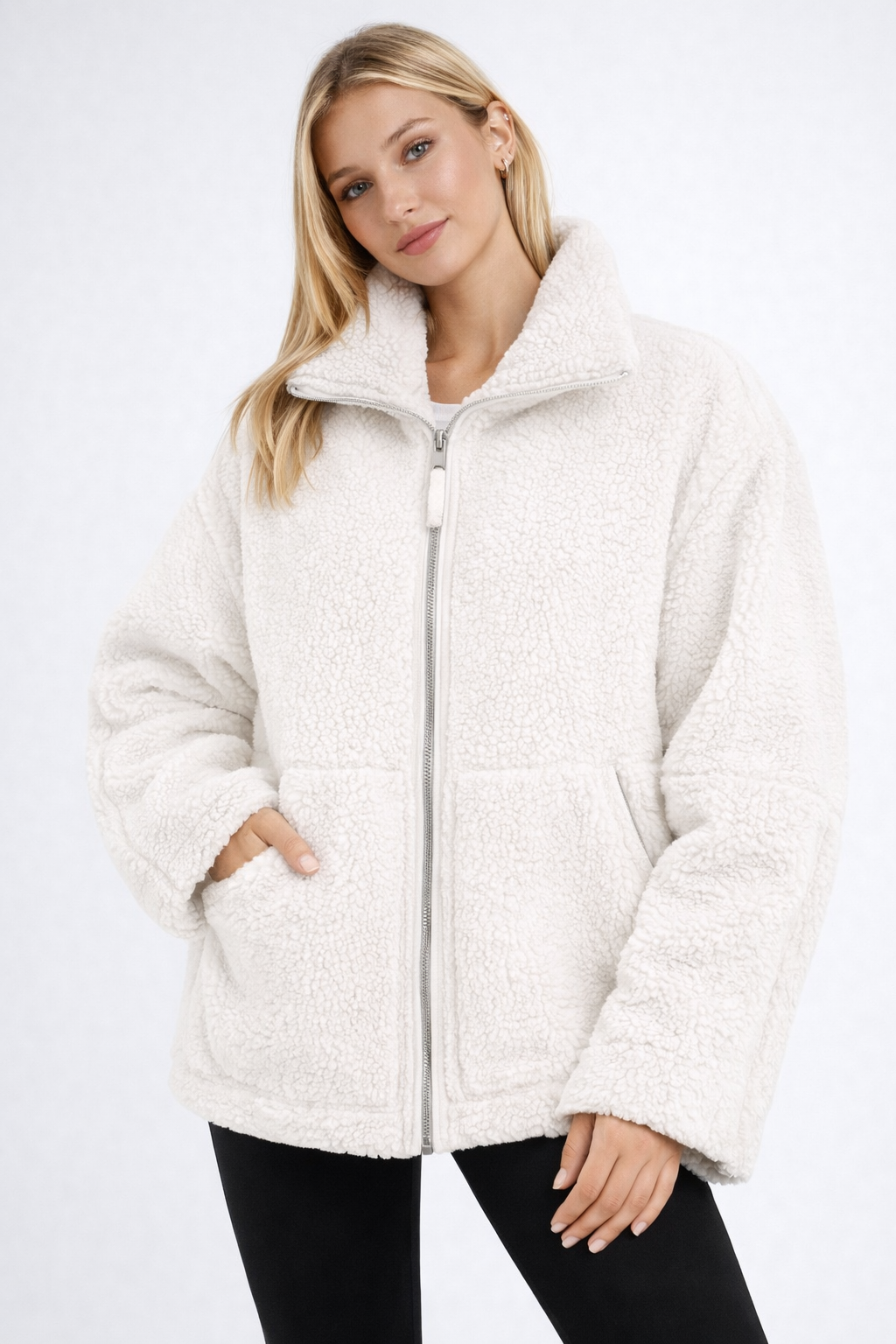 Amara | Herfst/Winter – Zachte Wolblend – Oversized Fleece Jacket