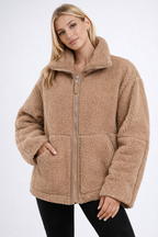Amara | Herfst/Winter – Zachte Wolblend – Oversized Fleece Jacket