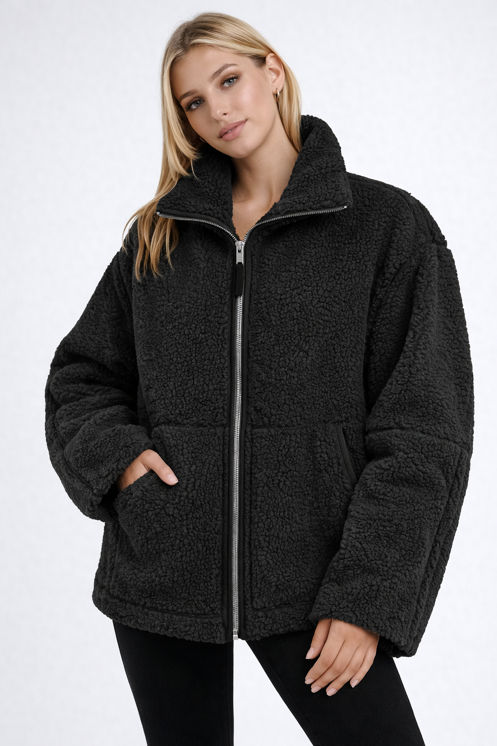 Amara | Herfst/Winter – Zachte Wolblend – Oversized Fleece Jacket